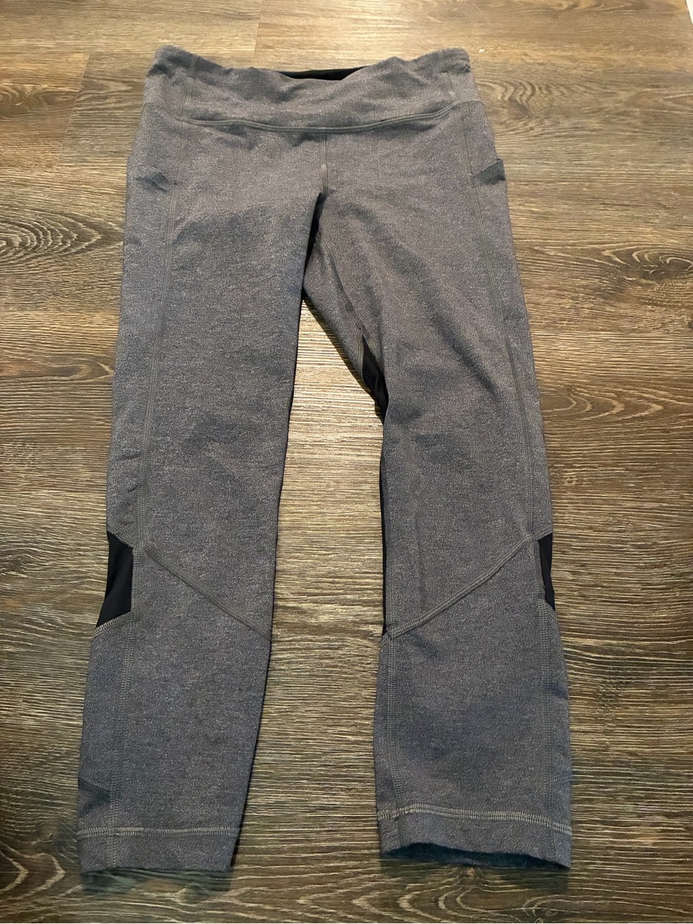 lululemon athletica Gray Cropped Active Leggings